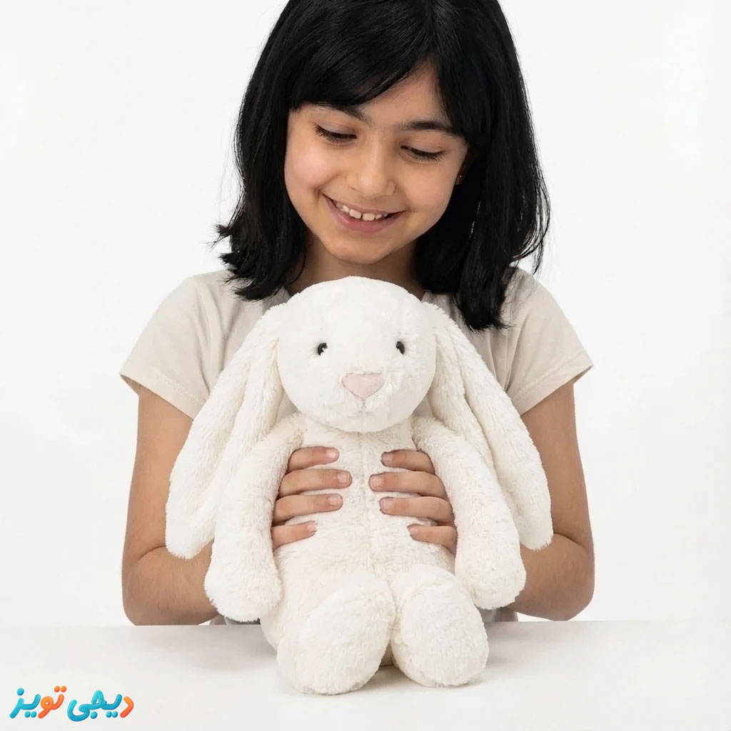 jellycatsefid عروسک خرگوش سفید 35 سانت